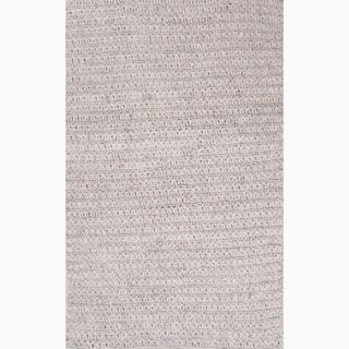 Hand made Gray Wool Textured Rug (2x3)