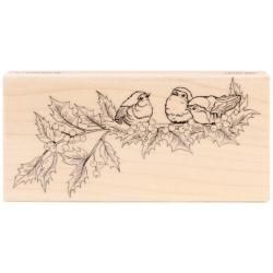 Penny Black Mounted Rubber Stamp 2.5 X5   Holly Concert