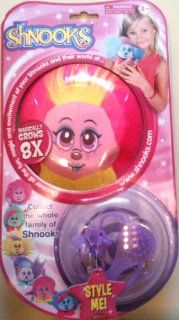Shnooks Plush Friend Toy, "Fershnizzle" Pink & Yellow, with Hair Accessories Toys & Games