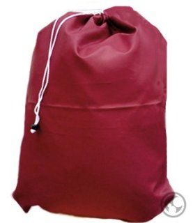 Medium Burgundy Laundry Bag with Drawstring, Grommets, Size 24x36  