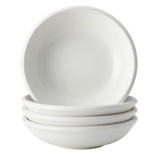 Rachael Ray Dinnerware Rise 4 piece White Stoneware Fruit Bowl Set