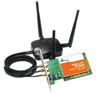 AirLink 101 AWLH6090 300Mbps 802.11n Wireless LAN PCI Adapter w/3 External 2dBi Antennas Computers & Accessories
