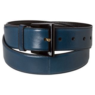Prada Madras Dark Bue Leather Belt