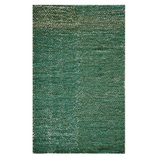 Hand woven Modern Town Teal Area Rug (5 X 7)