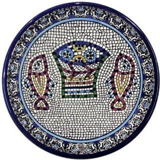 Tabgha   Miracle of Loaves and Fish Armenian ceramic plate   Meduim (8.2 inches or 21cm) Kitchen & Dining