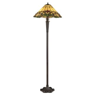 Z lite 3 light Multicolor Tiffany Floor Lamp With Floral Accents