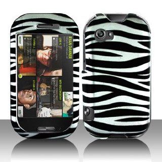 Sharp Kin 2 Silver/Black Zebra Protective Case Faceplate Cover Cell Phones & Accessories