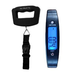 Simple Square Shape Handheld 10g 40kg Electronic Scale with Luggage Hook (Black) + Worldwide free shiping Computers & Accessories