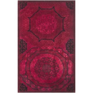 Safavieh Handmade Wyndham Red Geometric Wool Rug (3 X 5)