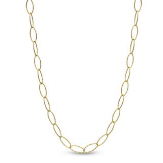 Charles Garnier Oval Link Necklace in Sterling Silver with 18K Gold