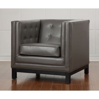 Zoe Grey Leather Chair