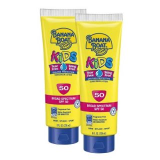 Banana Boat Kids Tear Free Sunscreen Lotion Set with SPF 50   2 Pack
