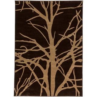Antique Winter Branches Brown Area Rug (53 X 73)
