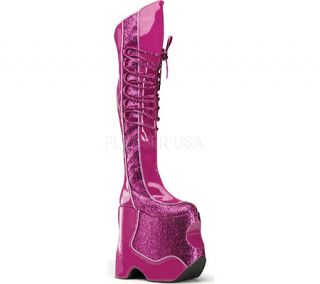 Devious Fabulous 3035   Hot Pink PVC/Glitter