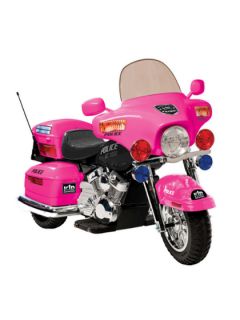 Pink 12V Police Motorcycle Ride On by Kid Motorz