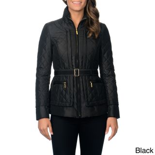 Ivanka Trump Ivanka Trump Womens Quilted Belted Jacket Black Size XS (2  3)
