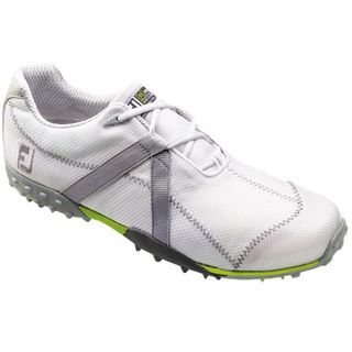 Footjoy Mens M project White Mesh Grey Stripe Spikeless Golf Shoes