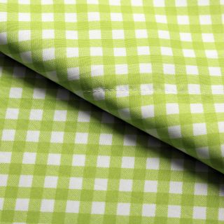 Elite Home Products Expressions Gingham Printed Easy Care Sheet Sets Green Size Twin