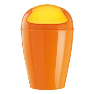 Koziol Del Swing Top Wastebasket 57775 Color Solid Orange