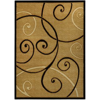 Ephesus Collection Ivory Tribal Filigree Contemporary Area Rug (33 X 47)