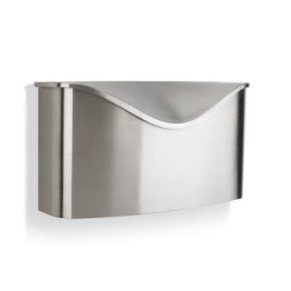 Umbra Postino Wall Mounted Mailbox 460322 592 Color Brushed Stainless Steel