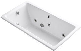KOHLER K 809 H2 0 Kathryn 5.5 Foot Whirlpool, White   Drop In Bathtubs  