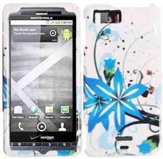 Blue Splash Hard Case Cover for Motorola Milestone X MB809 Cell Phones & Accessories