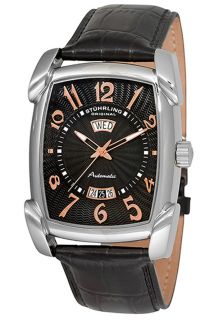 Stuhrling Original 98XL.33151  Watches,Mens Madison Black Dial Black Leather, Casual Stuhrling Original Automatic Watches