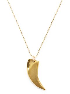 Gold Horn Pendant Necklace by ARIANNE JEANNOT