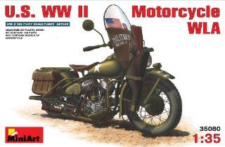 Mini Art Plastics U.S WWII Motorcycle WLA Toys & Games