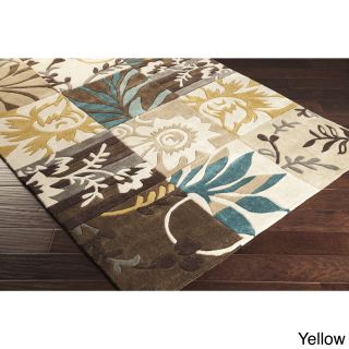 Hand tufted Floral Transitional Area Rug (5 X 8)