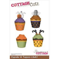 Cottagecutz Die 4 X6   Halloween Cupcakes   Toppers