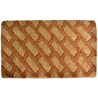 Outdoor Coconut Fiber Diagonal Bricks Door Mat (26 X 16)