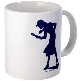 Nancy Drew Navy Silhouette Mug Mug by  Kitchen & Dining