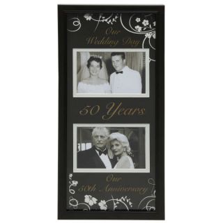 Moments Now and Then Picture Frame   50th Wedding Anniversary      Traditional Gifts