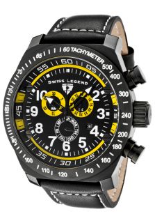Swiss Legend 22828 BB 01 YA  Watches,Mens SL Pilot Chronograph Black Dial Black Leather, Chronograph Swiss Legend Quartz Watches