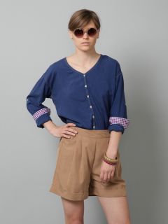 SILK BUTTON DOWN BLOUSE by Arnold Zimberg