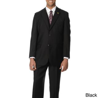 Don Mart Clothes Falcone Mens Notch Collar 3 piece Vested Suit Black Size 38R