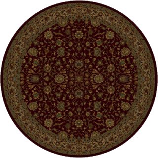 Shaw Living Palace Kashan 7 ft 7 in x 7 ft 7 in Round Red Transitional Area Rug