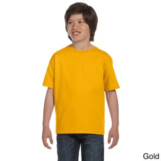 Gildan Gildan Youth Dryblend 50/50 T shirt Gold Size L (14 16)