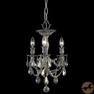 Christopher Knight Home Lugano 3 light Royal Cut Crystal And Pewter Flush Mount