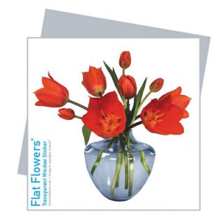 Oots Flat Flowers Greetings in Tulip Blue Vase FFG 010