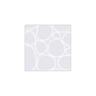 Modern Twist Coaster Notes Pebbles in White on Clear Base CNPB09