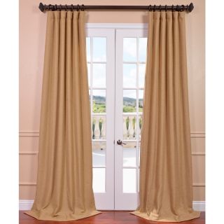 Farro Gold Linen Weave Curtain Panel