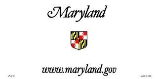 Maryland Novelty State Background Blank Customizable Aluminum Automotive License Plate Tag Sign Automotive