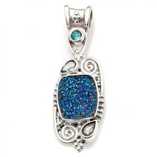 Sajen Silver by Marianna and Richard Jacobs Drusy and Gemstone Pendant