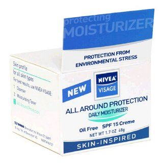 Nivea Visage All Around Protection Daily Moisturizer Creme, Oil Free, SPF 15, 1.7 Ounces  Facial Treatment Products  Beauty