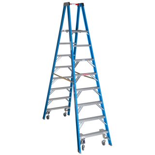 Werner 8 ft Fiberglass 250 lb Type I Stockers Ladder