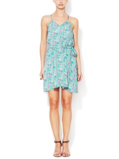 Printed Racerback Dress with Tie Waist by Best Society