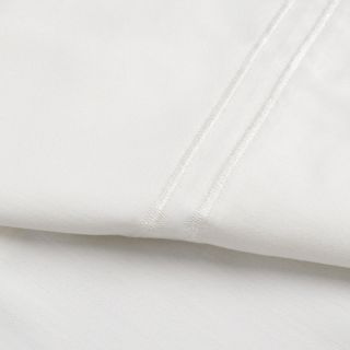 Elite Home Products 400 Thread Count Double Merrow Hem Cotton Rich Solid Sheet Set Or Pillowcase Separates White Size King